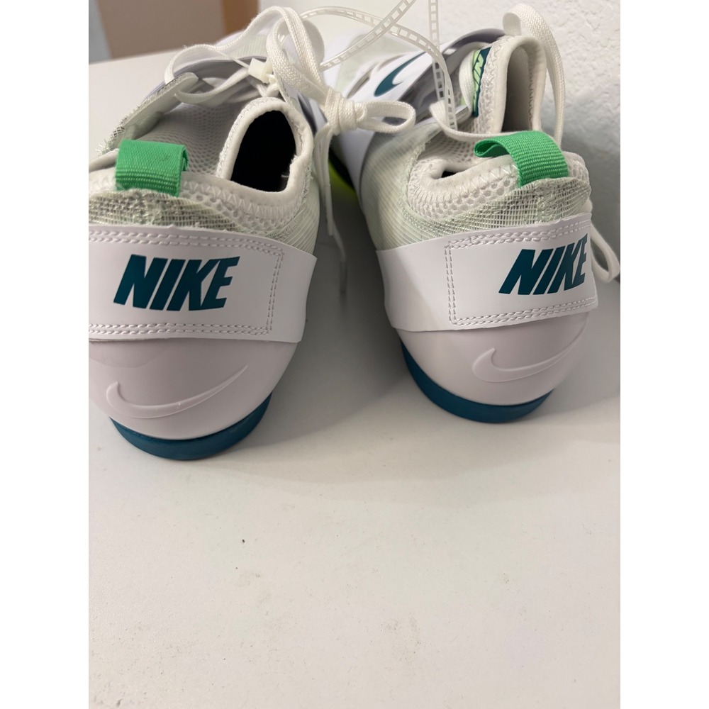 Nike Air Zoom PV Elite Pole Vault Spikes White Teal Volt Mens 10 - Picture 8 of 8